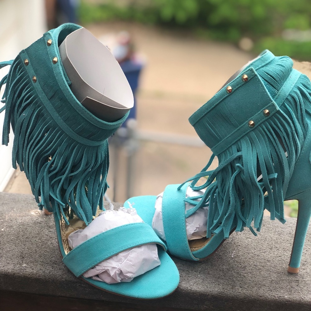 Turquoise heels